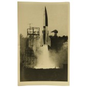 German rocket V-2 is launched at the starting range